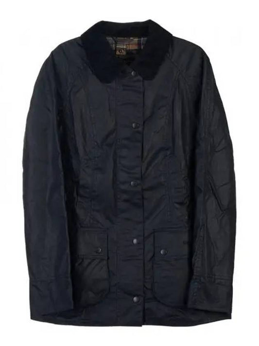 Beadnell Wax Zip-up Jacket Dark Navy - BARBOUR - BALAAN 2