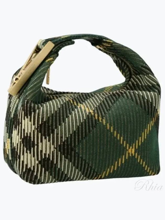 Peg Medium Check Pattern Duffel Bag Green - BURBERRY - BALAAN 2