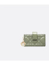 Lady 5-Gusset Patent Cannage Calfskin Card Wallet Pastel Peyote Green - DIOR - BALAAN 2