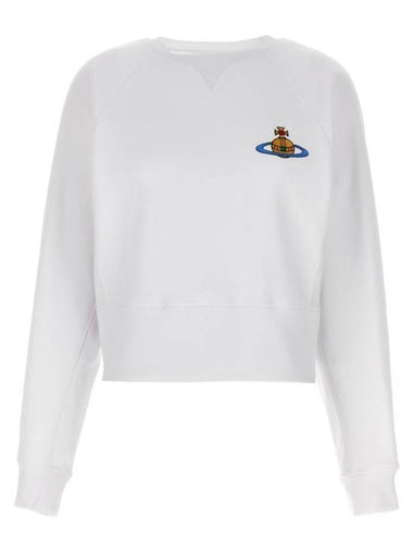 Athletic Cropped Sweatshirt White - VIVIENNE WESTWOOD - BALAAN 1