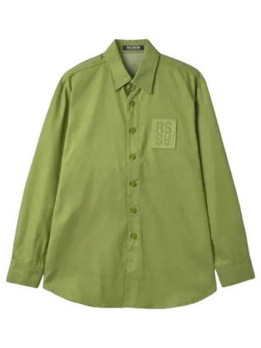 Straight fit denim shirt green - RAF SIMONS - BALAAN 1