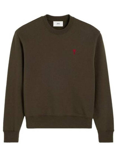 De Coeur Embossed Logo Crewneck Sweatshirt Brown - AMI - BALAAN 2