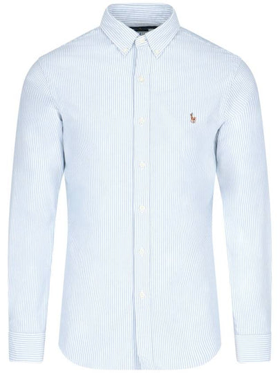 Men's Embroidery Pony Slim Fit Long Sleeves Shirt Blue - POLO RALPH LAUREN - BALAAN 2