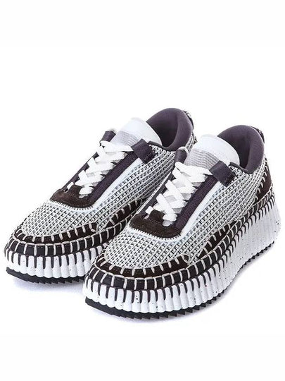 Nama Low Top Sneakers White Black - CHLOE - BALAAN 2