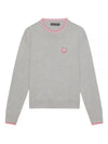 Relaxed Fit Crew Neck Sweater Grey - G/FORE - BALAAN 2