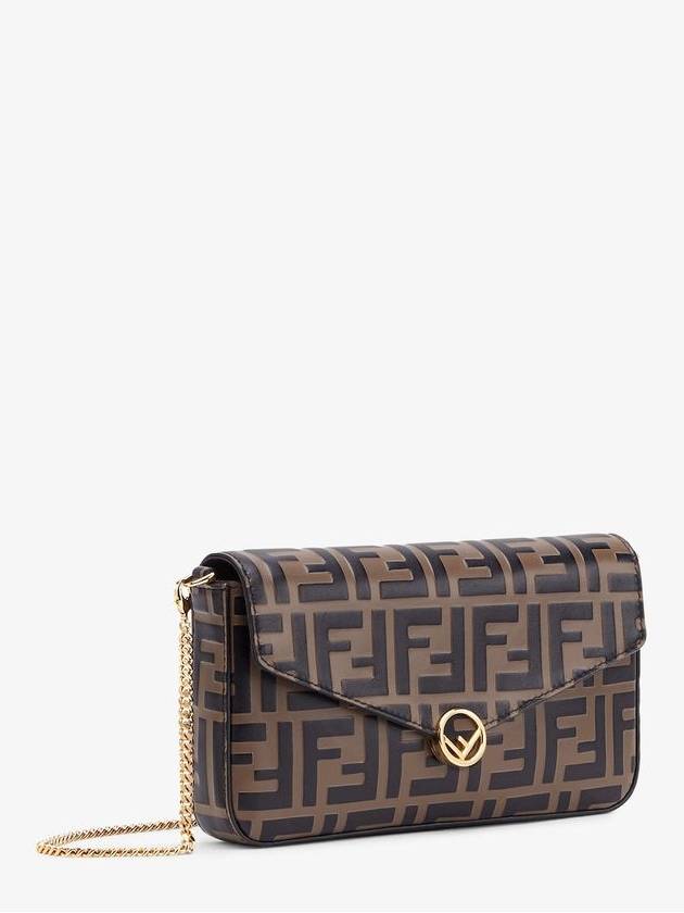 Women’s FF Monogram Shoulder Bag Brown - FENDI - BALAAN 4