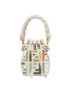 Mon Tresor FF Embroidery Small Canvas Bucket Bag - FENDI - BALAAN 1