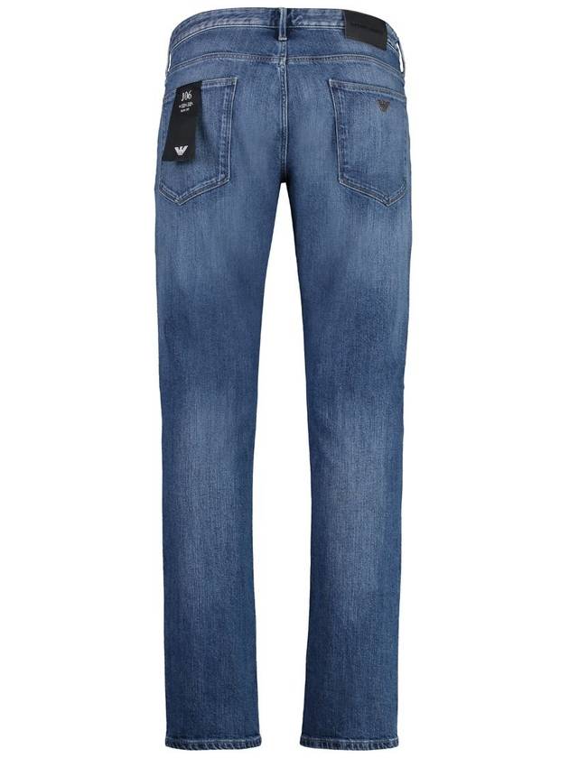 Men's Slim Fit Twill Melange Comfort Denim Jeans Blue - EMPORIO ARMANI - BALAAN 3