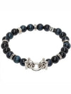 Ferragamo Gancini Gancini metal link bead blue bracelet - SALVATORE FERRAGAMO - BALAAN 1