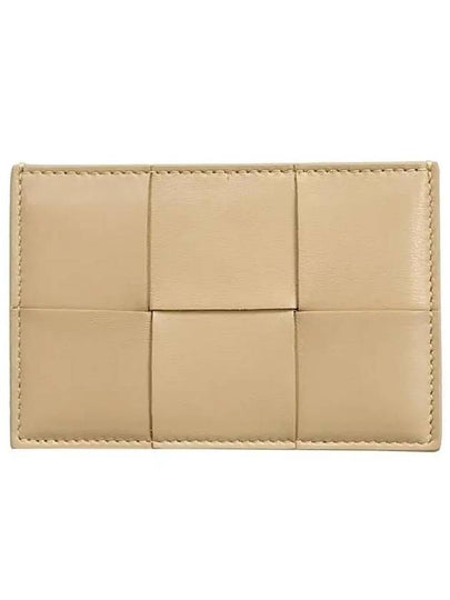 Intrecciato Leather Card Wallet Porridge - BOTTEGA VENETA - BALAAN 2