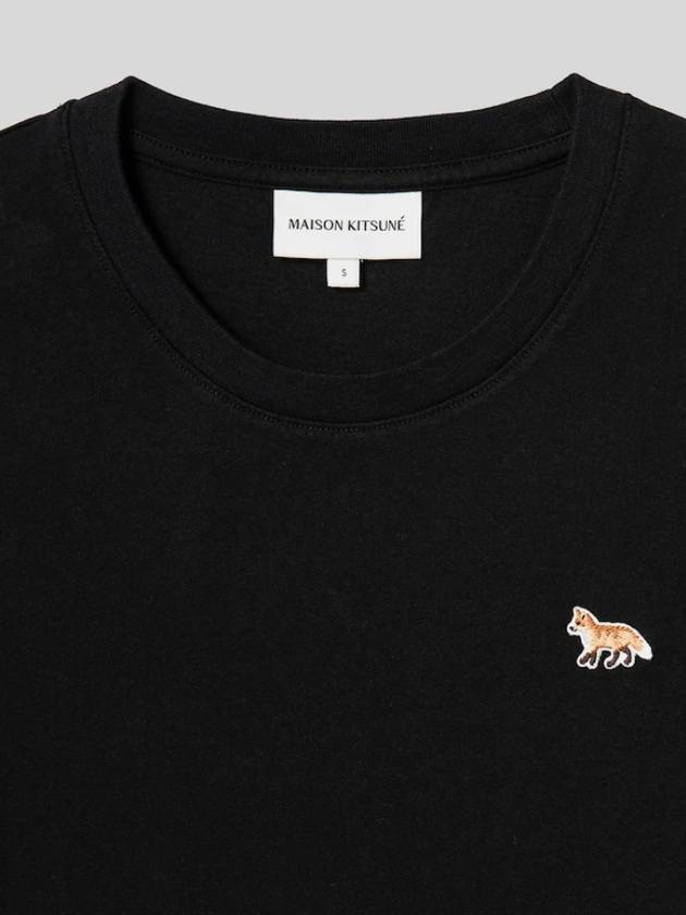 Baby Fox Patch Regular Short Sleeve T-Shirt Black - MAISON KITSUNE - BALAAN 3