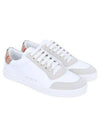 Leather Suede Check Cotton Low Top Sneakers White - BURBERRY - BALAAN 2