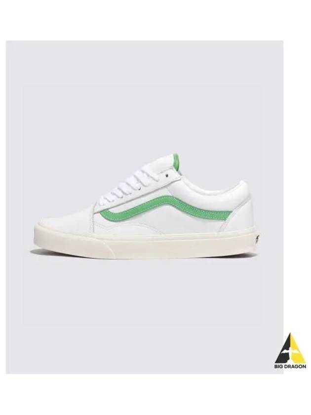 Old School Leather White Green VN000CR5WGR1 - VANS - BALAAN 1