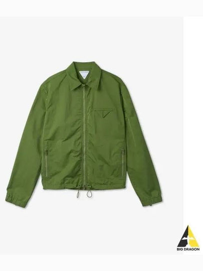 Triangle Pocket Nylon Zip Up Jacket Green - BOTTEGA VENETA - BALAAN 2