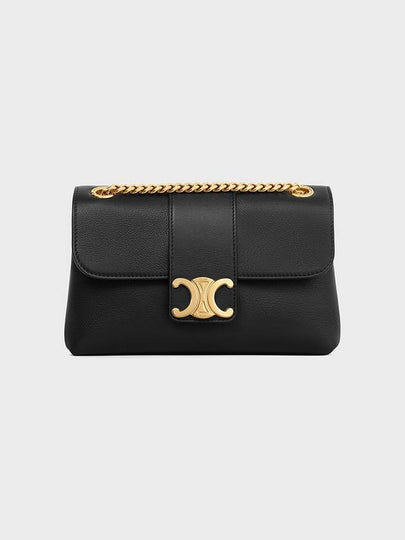 Teen Victoire Supple Calfskin Shoulder Bag Black - CELINE - BALAAN 2