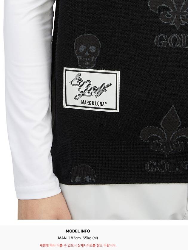 Golf Wear Men s Vest MLM 2C AB01 BLACK - MARK & LONA - BALAAN 10