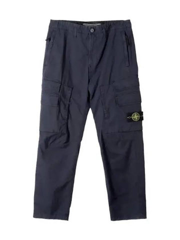 Stretch cotton gabardine multi pocket cargo pants regular fit - STONE ISLAND - BALAAN 1