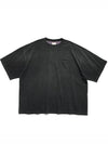 Capital Cotton Sheeting Two Tone Big Pocket Bone T Shirt Black Purple EK 1446SC - KAPITAL - BALAAN 2