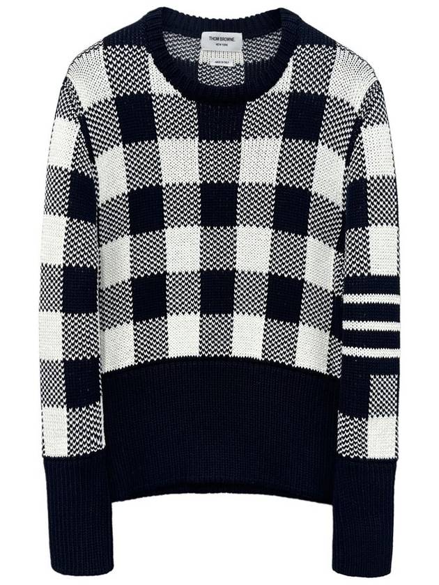 Gingham check knit MKA392A 415 - THOM BROWNE - BALAAN 1