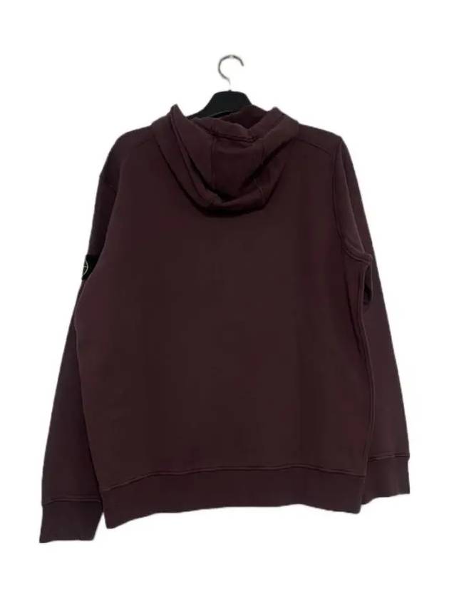 Wappen Patch Cotton Hoodie Burgundy - STONE ISLAND - BALAAN 5