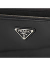 Triangle Logo Brushed Leather Shoulder Bag Black - PRADA - BALAAN 7