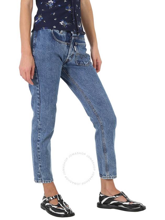 Filles A Papa Ladies Pants Light Blue Twisted 7, 8 Slim Jeans, Waist Size 24" - FILLES A PAPA - BALAAN 2