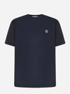 Logo Patch Cotton Short Sleeve T-Shirt Navy - STONE ISLAND - BALAAN 4