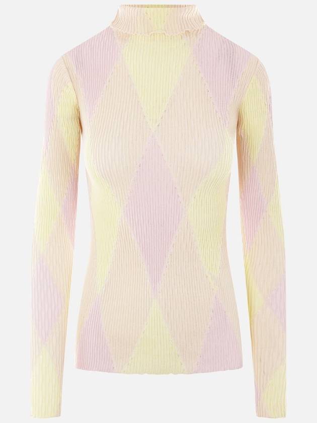 high-neck argyle intarsia knit sweater - BURBERRY - BALAAN 2