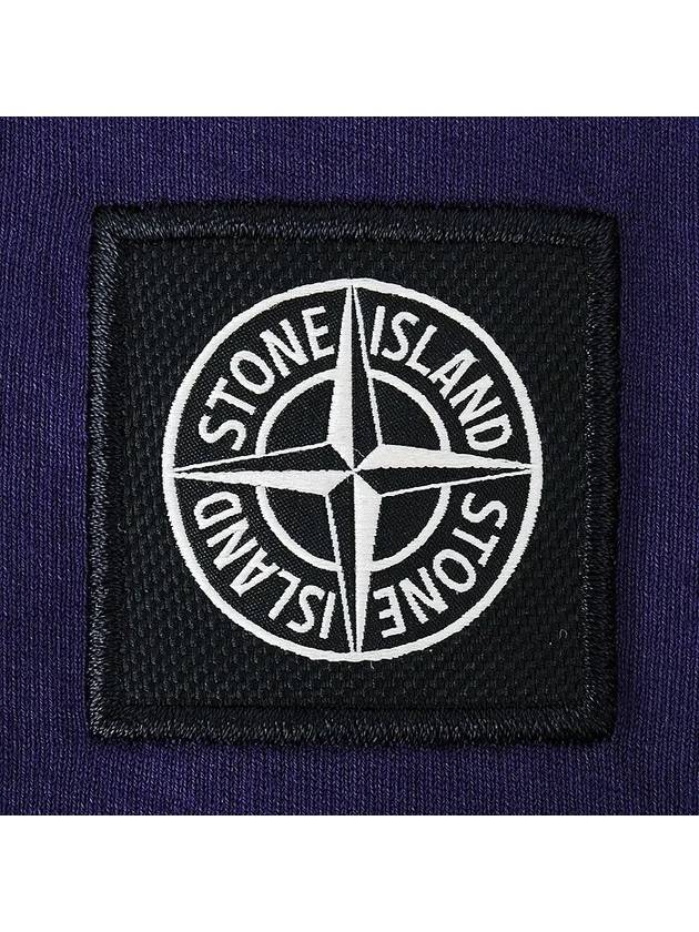 Logo Patch Cotton Short Sleeve T-Shirt Purple - STONE ISLAND - BALAAN 5