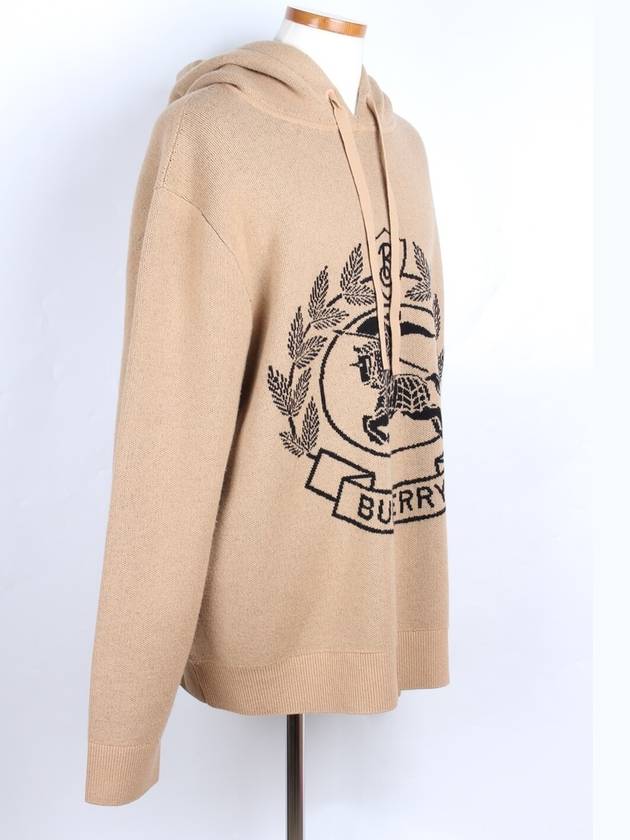 Laurel Logo Hooded Knit Camel XL - BURBERRY - BALAAN 6