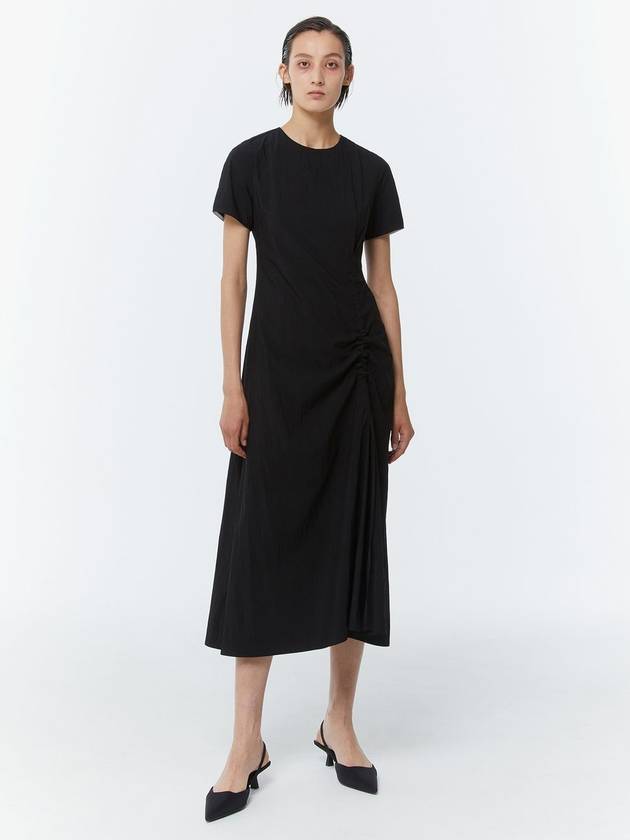 Shirring Midi Dress Black - KIMDOH - BALAAN 1