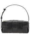 Brick Cassette Intrecciato Small Shoulder Bag Black - BOTTEGA VENETA - BALAAN 2