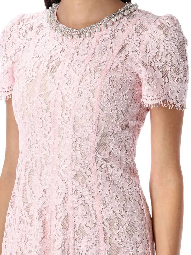 LACE MIDI DRESS PINK - SELF PORTRAIT - BALAAN 3