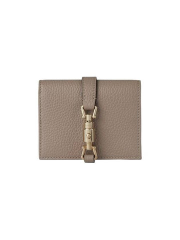 Jackie 1961 Leather Card Wallet Taupe - GUCCI - BALAAN 1