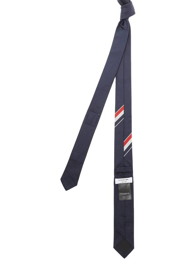 Men's Grosgrain Stripe Tie Dark Navy - THOM BROWNE - BALAAN 4