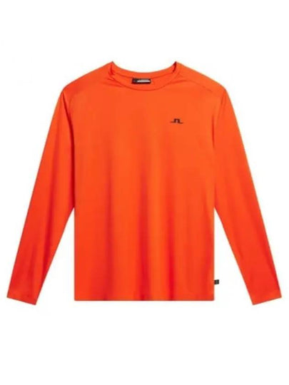 Men's Diamond Long Sleeve T-Shirt Orange - J.LINDEBERG - BALAAN 2