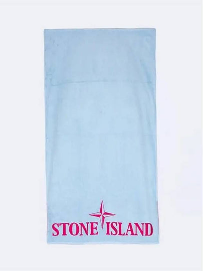 Men's Logo Beach Towel Aqua - STONE ISLAND - BALAAN 2