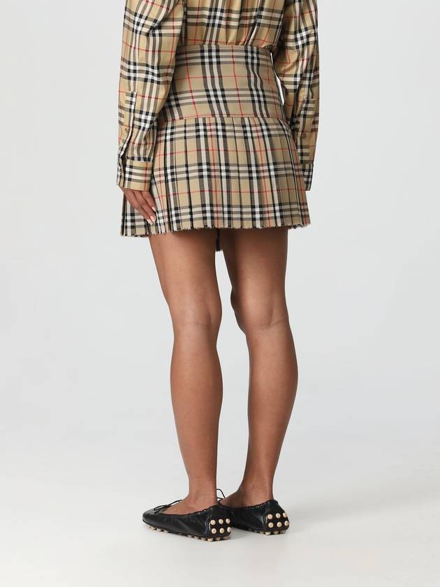 Vintage Check Wool Kilt pleated skirt Archive Beige - BURBERRY - BALAAN 4