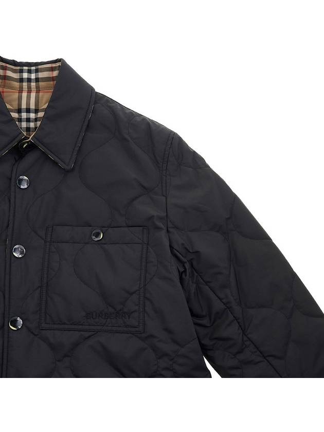 Reversible Vintage Check Thermoregulated Overshirt Jacket Black - BURBERRY - BALAAN 8