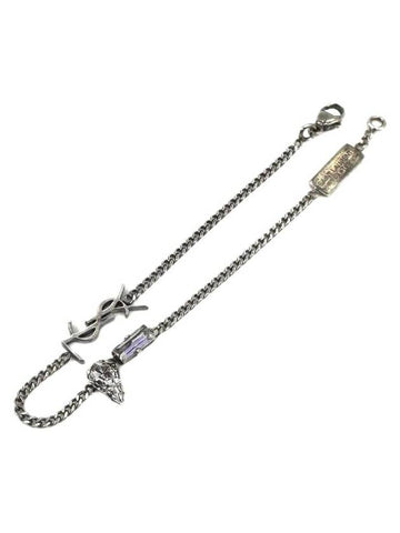 Opium Cassandra Crystal Silver Ladies Bracelet 692489 - SAINT LAURENT - BALAAN 1