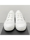 Downtown Triagle Logo Leather Low Top Sneakers White - PRADA - BALAAN 7