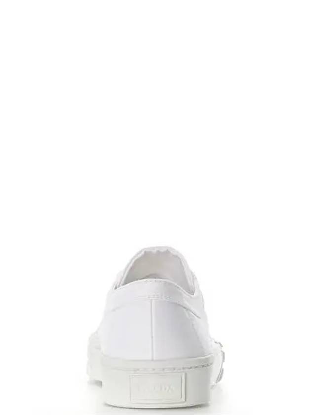 Men's Gabardine Fabric Low Top Sneakers White - PRADA - BALAAN 3