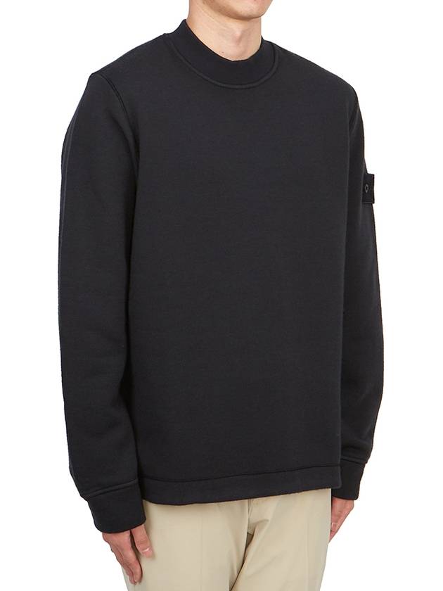 Ghost Piece Cotton Jersey Crew Neck Sweatshirt Navy - STONE ISLAND - BALAAN 4