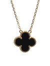 Van Cleef Arpels Vintage Alhambra Onyx Necklace - VANCLEEFARPELS - BALAAN 1