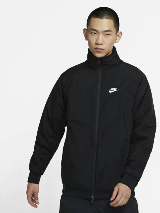 Big Swoosh Bomber Jacket Black - NIKE - BALAAN 6