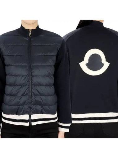 Kids High Neck Mix Zip up Jacket Navy 8G00011 809DK 781 12 14A Adults Wearable 270123 1101191 - MONCLER - BALAAN 1