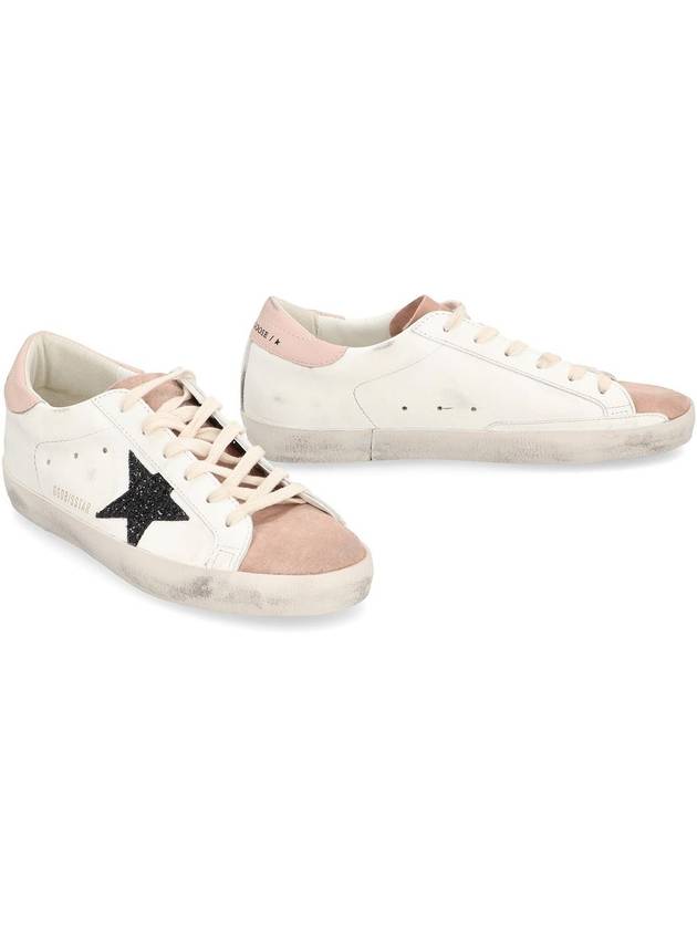 Super Star Glitter Pink Tab Low Top Sneakers Milk - GOLDEN GOOSE - BALAAN 4