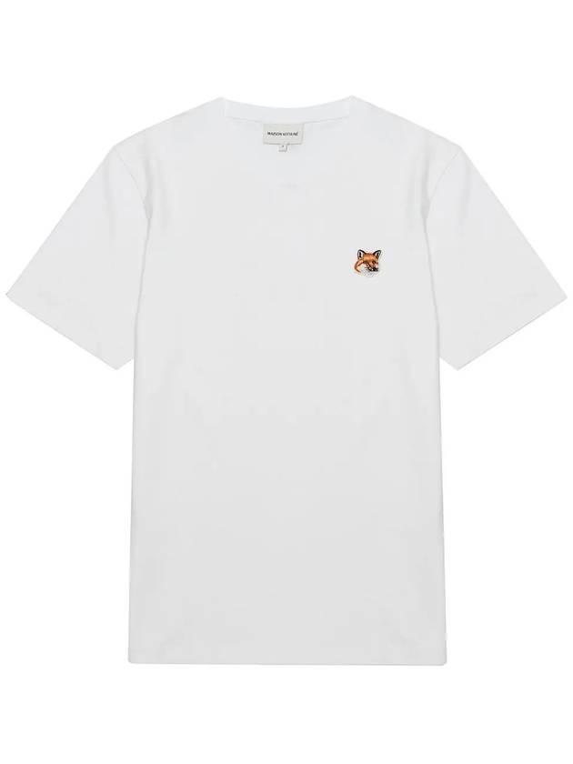 Fox Head Patch Classic Short Sleeve T-Shirt White - MAISON KITSUNE - BALAAN 3