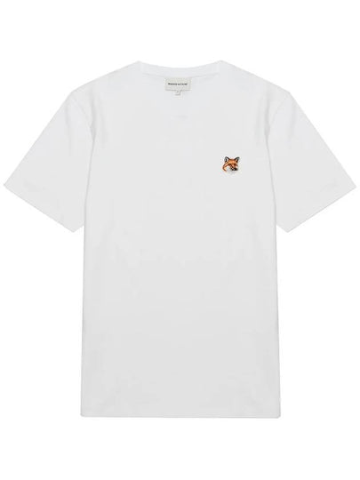 Fox Head Patch Classic Short Sleeve T-Shirt White - MAISON KITSUNE - BALAAN 2