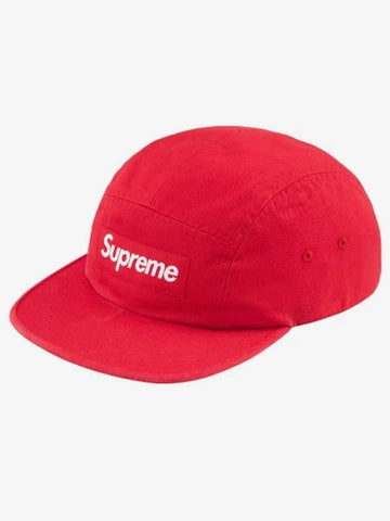 Washed Chino Twill Camp Ball Cap Red - SUPREME - BALAAN 1